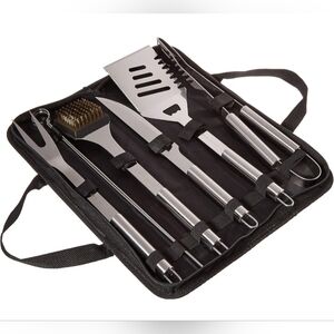 7-Piece BBQ Grill Tool Kit - Stainless Steel BBQ Accessories‎